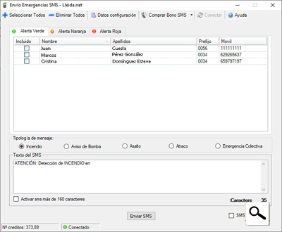 Ampliar env�o de SMS