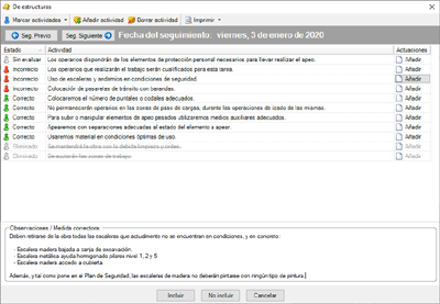Verificaci�n del cumplimiento del programa de seguridad