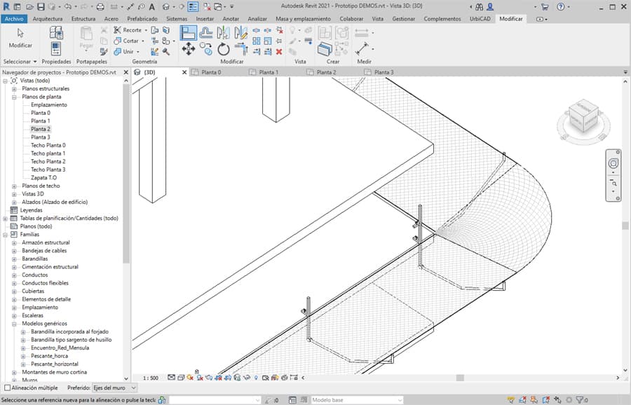 Familia: encuentro red ménsula con UrbiCAD Revit