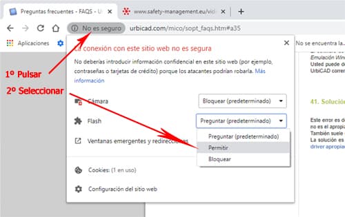 Permitir FlashPlayer