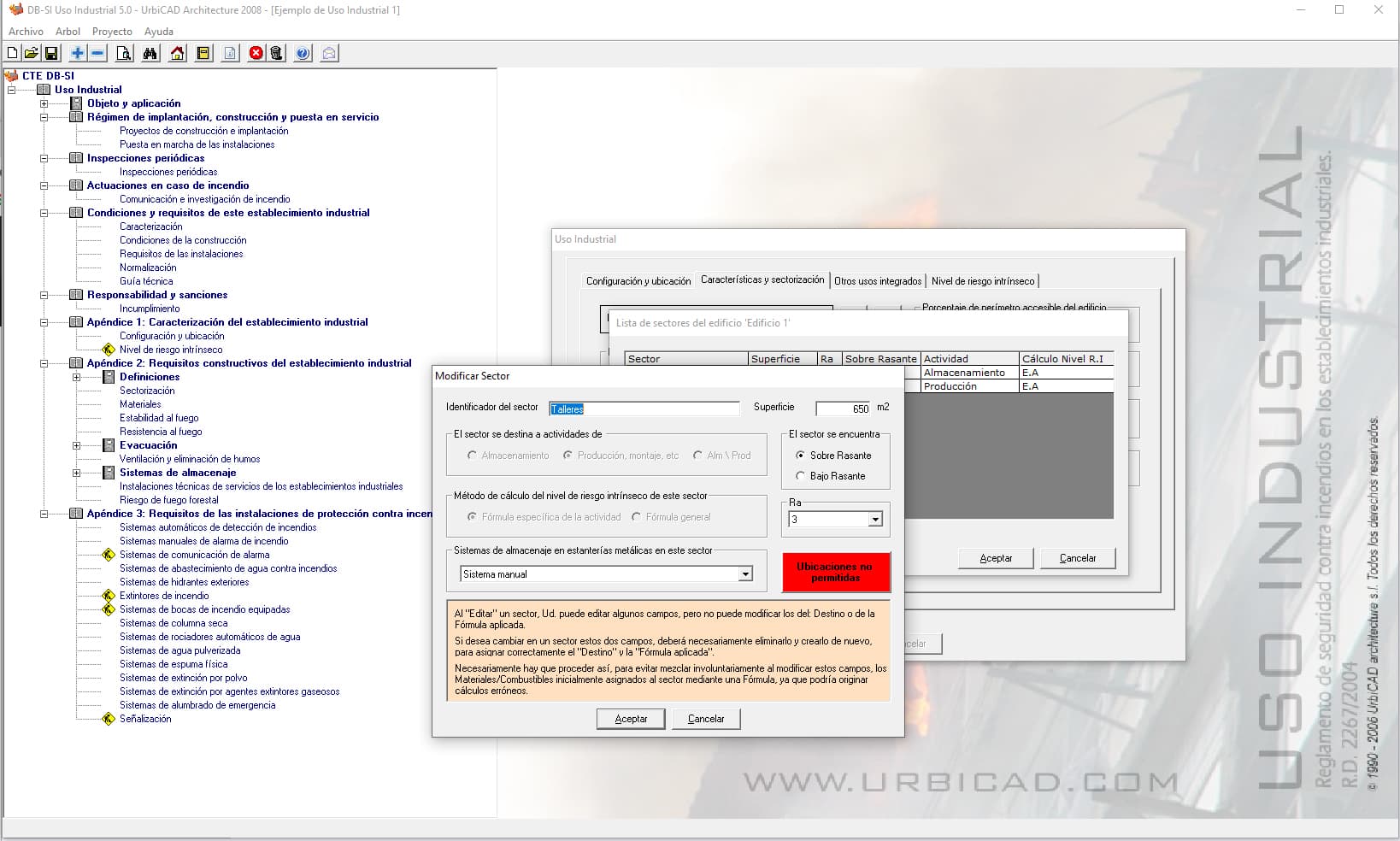 Programa Plan Autoprotección DB-SI: Uso Industrial
