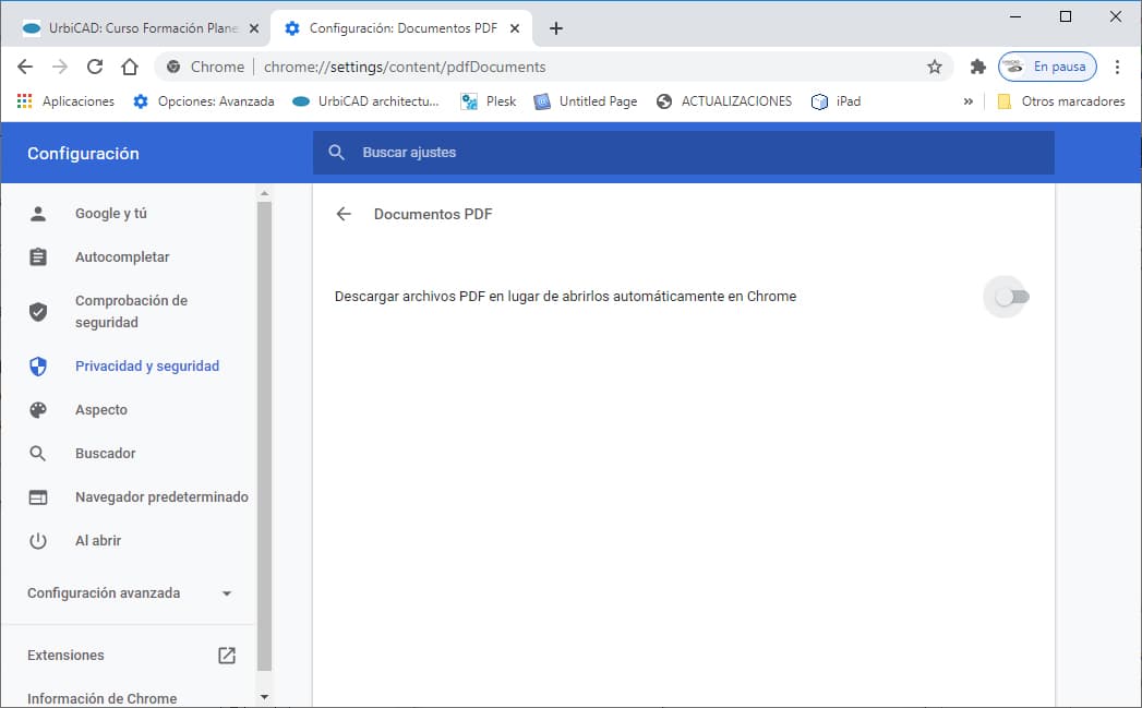 Cómo permitir descargar PDF directamente en lugar de abrirlos con Chrome