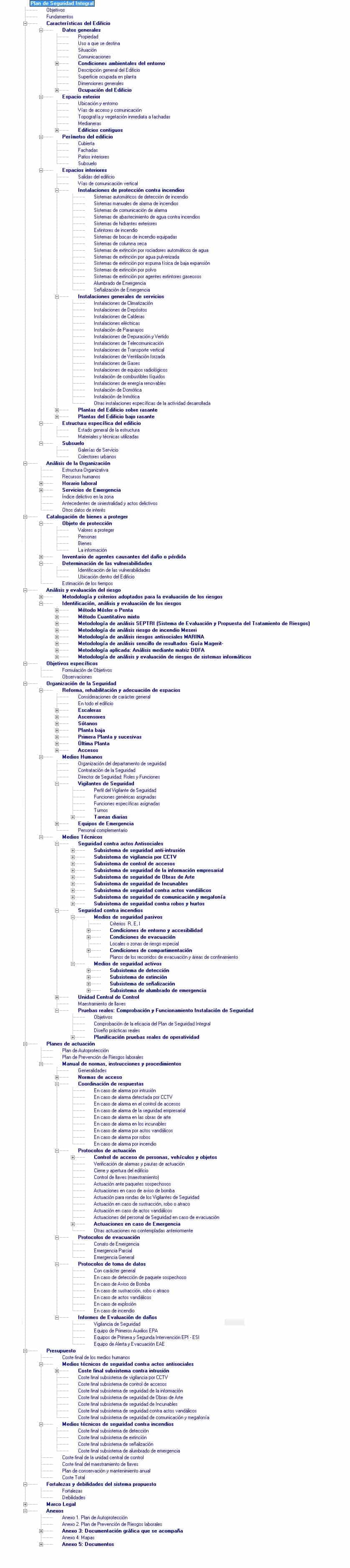RBOL DE EXPLORACIN PLAN DE SEGURIDAD INTEGRAL