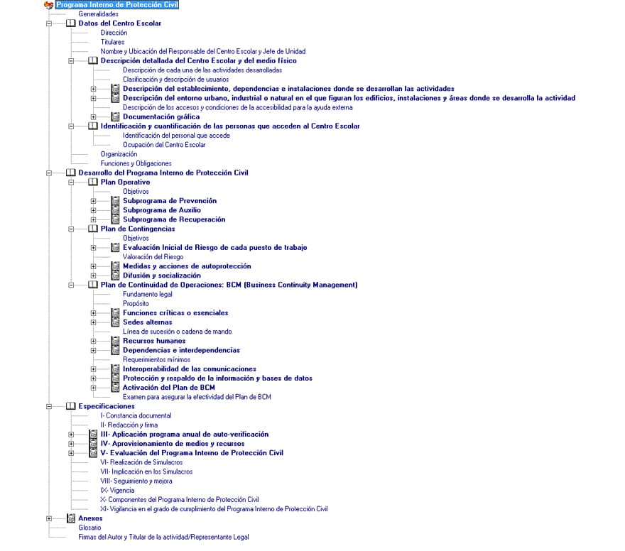RBOL DE EXPLORACIN PROGRAMA INTERNO DE PROTECCIN CIVIL.