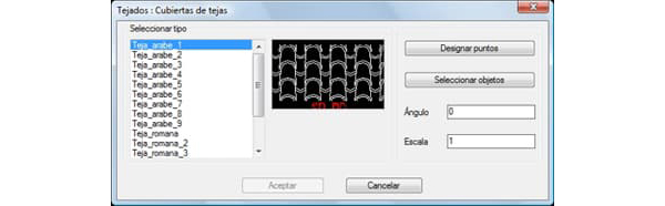 Detalles CAD: Tejados o cubiertas de teja