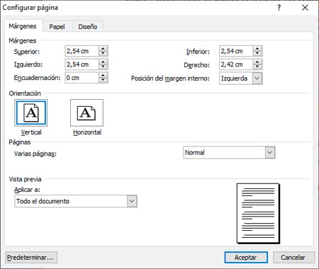 Cómo configurar páginas y despaginados en Word con UrbiCAD