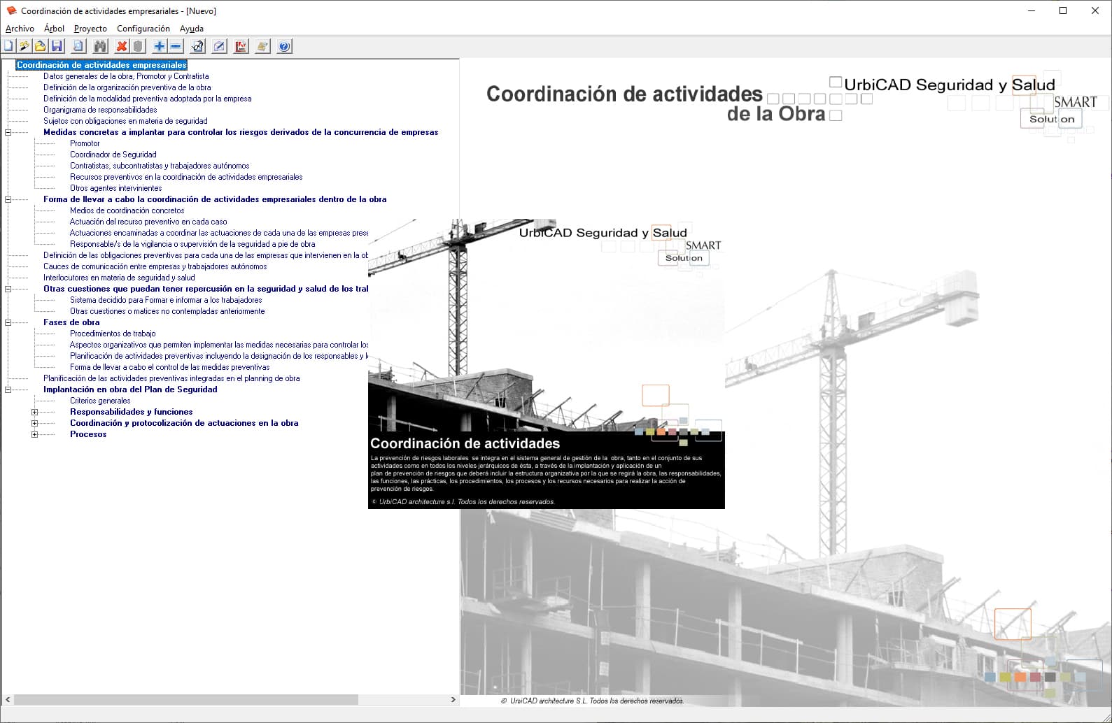 Realizar la Coordinación de actividades empresariales de la obra con UrbiCAD